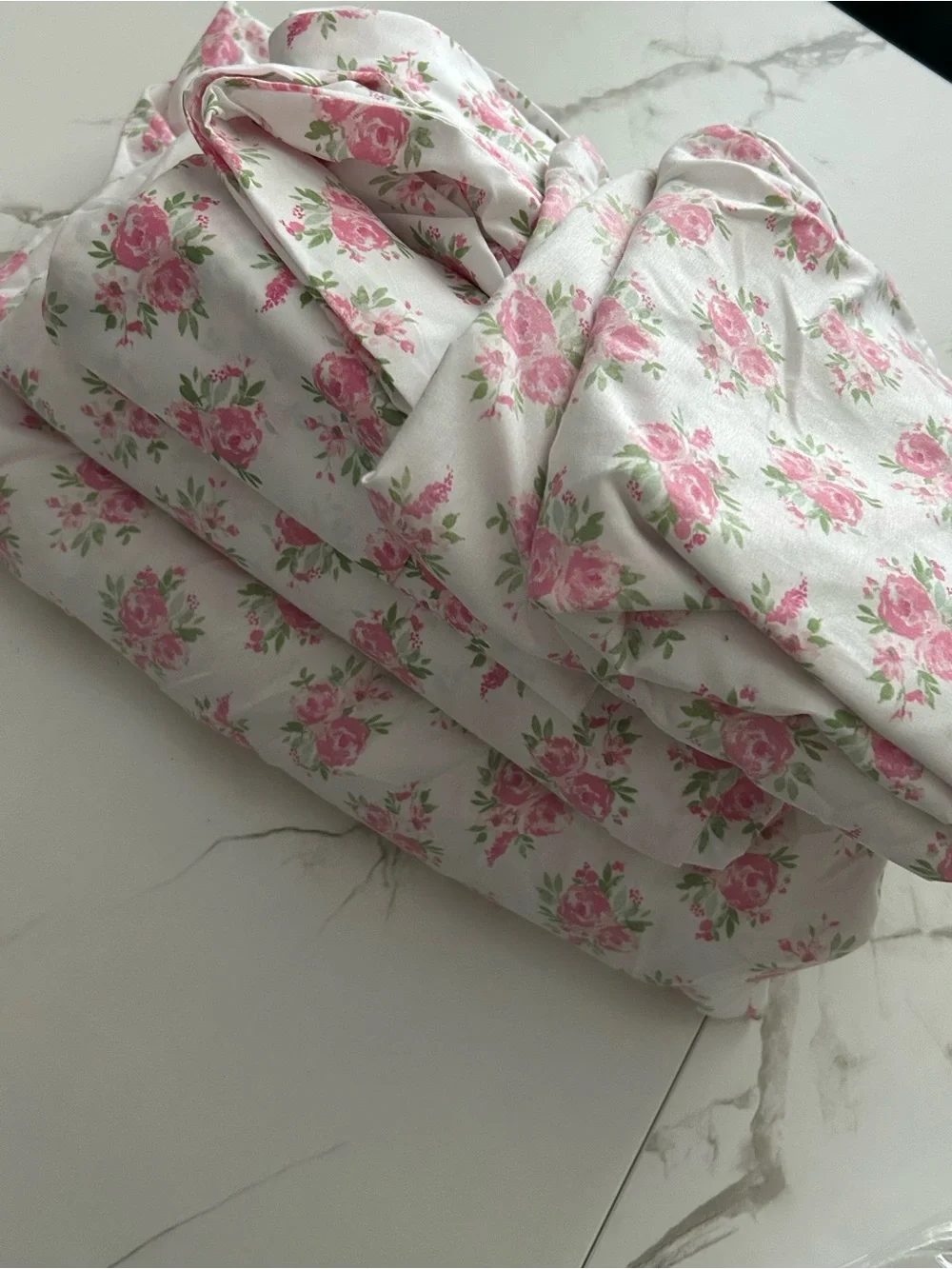 Floral Pink Rose Bedding Set - Classic Floral Print